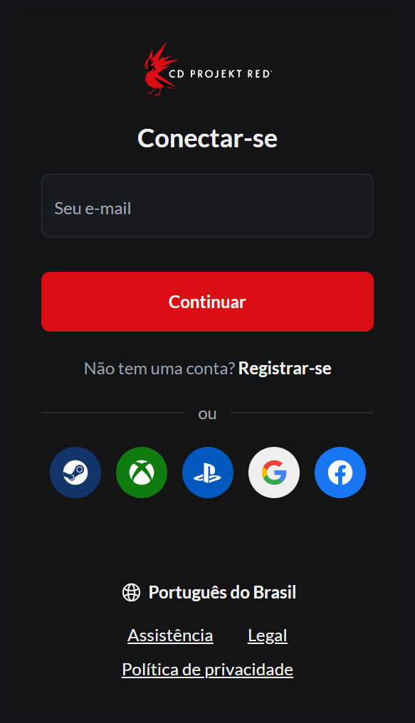 Como alterar meu e mail CD PROJEKT RED Suporte Técnico CD