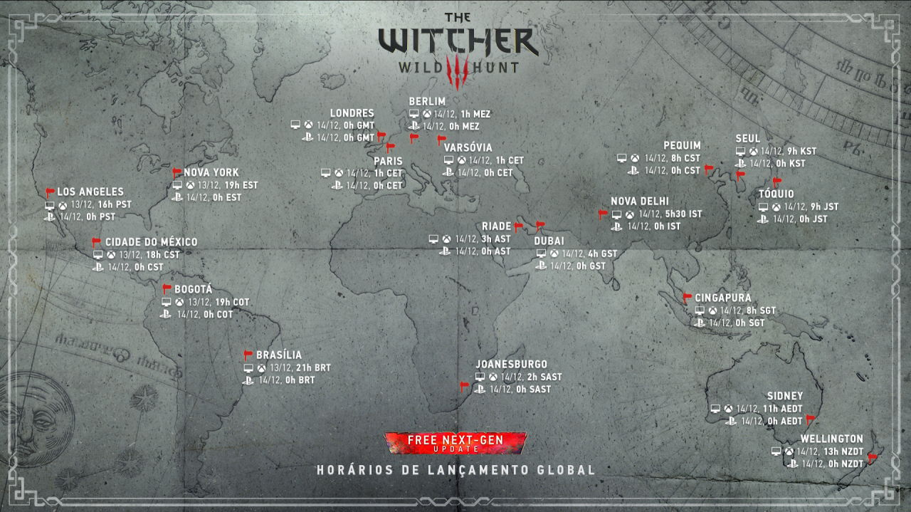 A atualização de última geração de The Witcher 3: Wild Hunt chega
