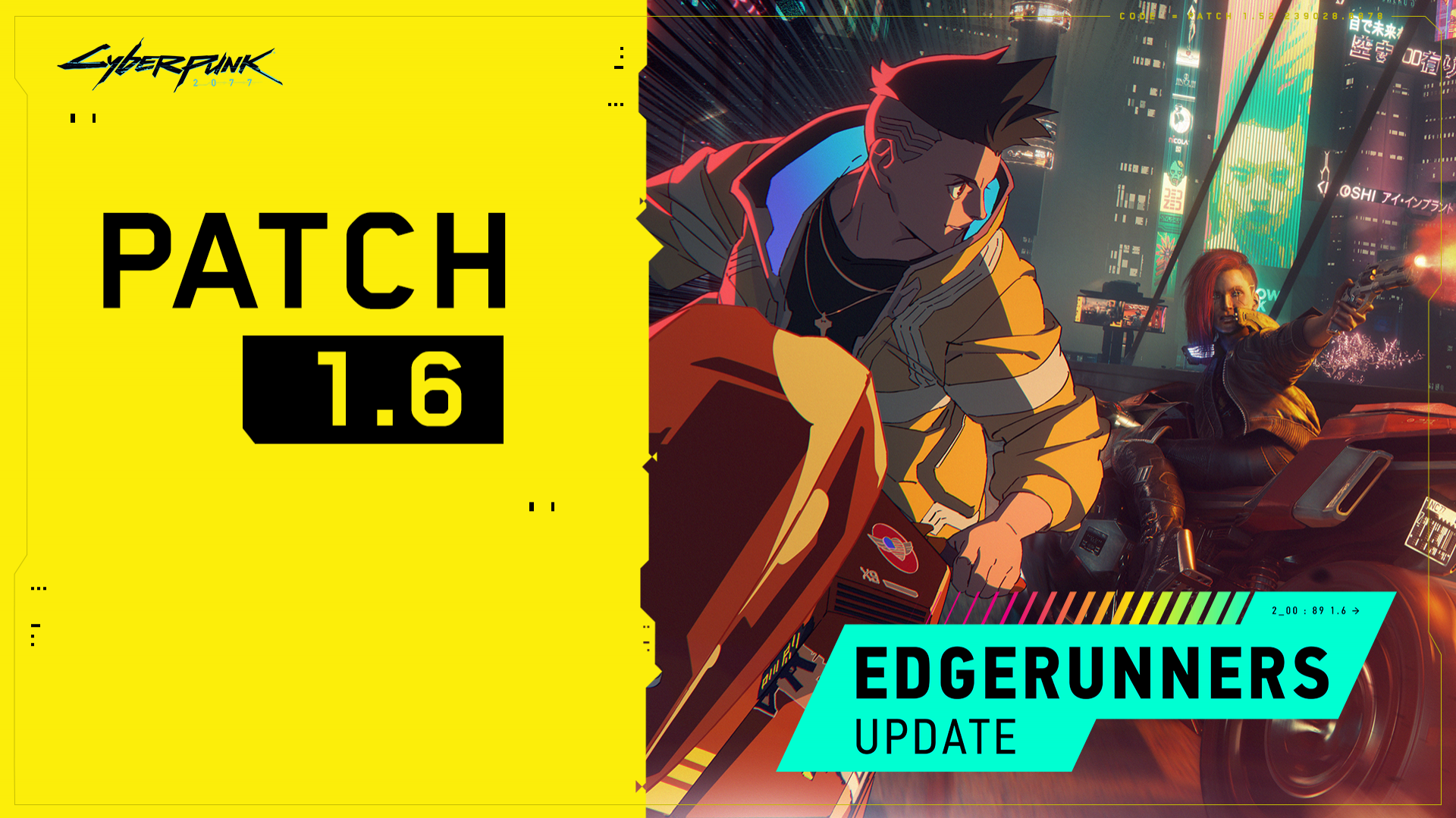 Edgerunners Update (Patch 1.6) — list of changes - Home of the Cyberpunk  2077 universe — games, anime & more